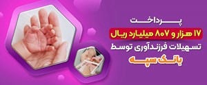 پرداخت 17 هزارو 807 میلیارد ریال تسهیلات فرزندآوری توسط بانک سپه بانک سپه