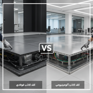 کف کاذب فولادی یا آلومینیومی؟ راهنمای جامع انتخاب برای پروژه شما