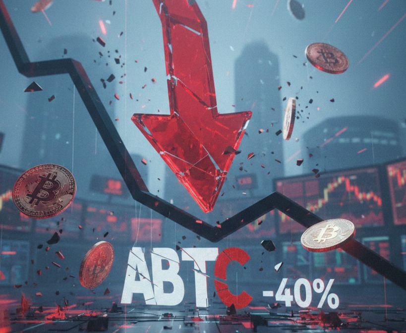 سقوط نزدیک به ۴۰٪ سهام شرکت بیتکوین آمریکایی (ABTC) در بحبوحه زمستان کریپتو