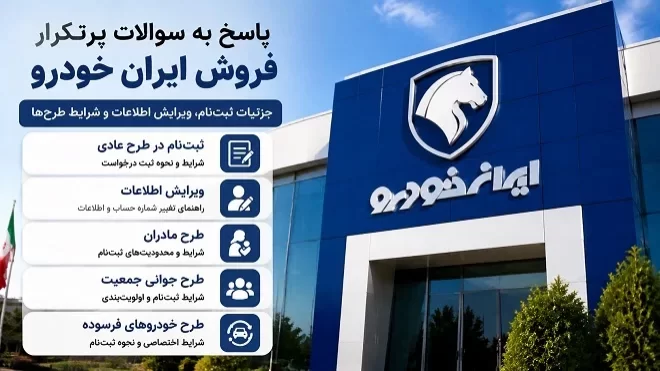 ایران‌خودرو به سوالات پرتکرار فروش پاسخ می‌دهد
