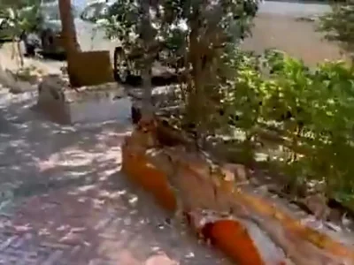 تخریب جدول‌ها و باغچه‌های مقابل کافه‌های خیابان سنایی با پتک؛ ناشناس‌ها در حال «پاتوق‌زدایی» از این خیابان هستند + فیلم