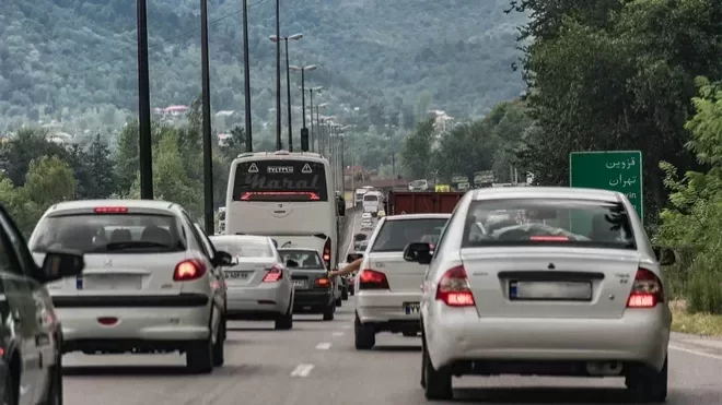 ترافیک سنگین در جادههای چالوس، هراز و آزادراه قزوین-تهران