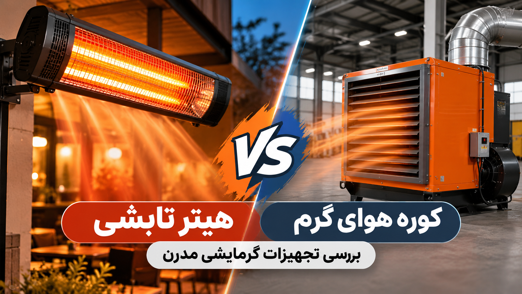 هیتر تابشی یا کوره هوای گرم ؟ بررسی تجهیزات گرمایشی مدرن